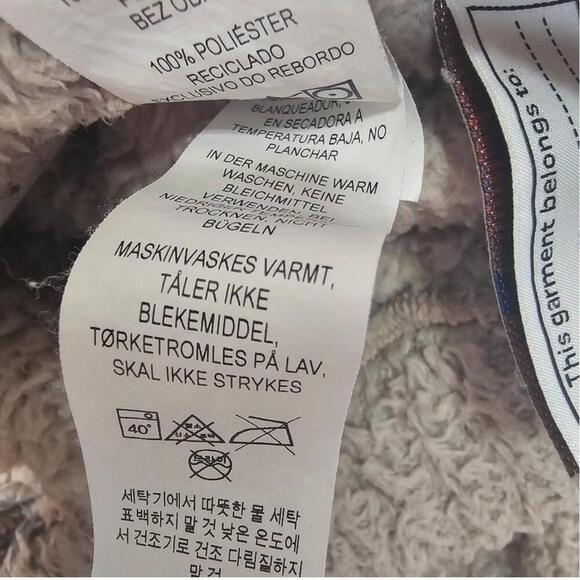 Patagonia Shroom Taupe Hooded Fleece Kangaroo Pocket Pullover Jacket - Picture 4 of 12